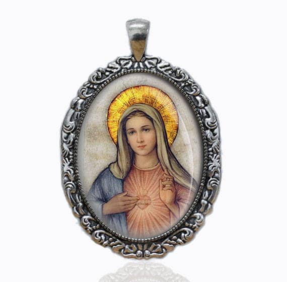 Catholic mary hotsell pendant