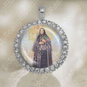 St. Francesca Cabrini - Religious Catholic Medal Silver Tone