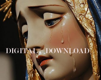 Muttergottes der Schmerzen trauernde Maria unter Wasser