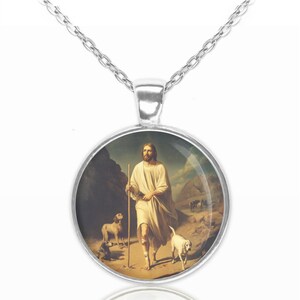 Lazarus Necklace Medal Pendant | Vintage Religious Jewelry | Silver Plated Charm | Blessed Protection & Faith Gift