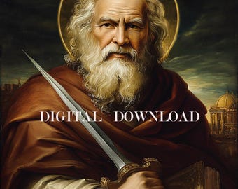 St Paul the Apostle Print - Religious Art DIGITAL DOWNLOAD