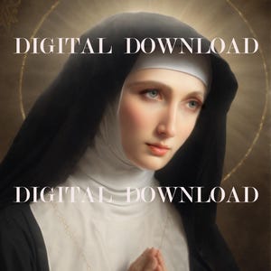 Saint Margaret Mary Alacoque Religious Art DIGITAL DOWNLOAD Catholic Print