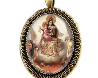 Our Lady of Mount Carmel Medal Catholic Christian  Pendant Religious Jewelry