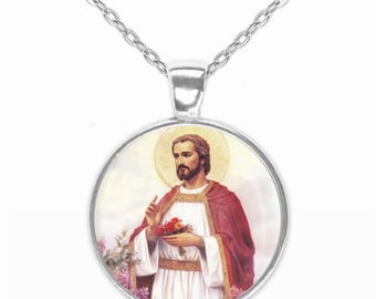 Saint Valentine Necklace. Christian Necklace. St Valentine Medal ...