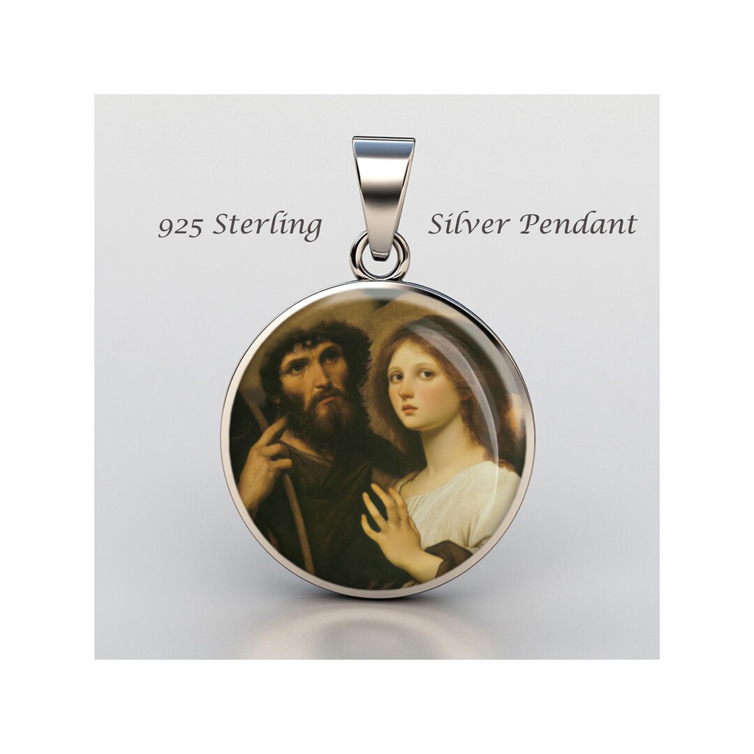 Saint Roch With Angel Religious Devotional Sterling Silver 925 ...