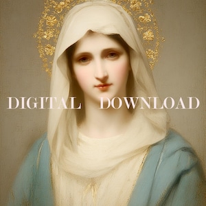 Lichtblauwe jurk Heilige Moeder Maria DIGITALE DOWNLOAD