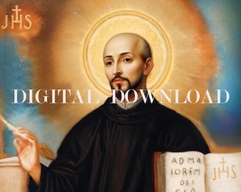 Saint Ignatius of Loyola   Painting DIGITAL DOWNLOAD