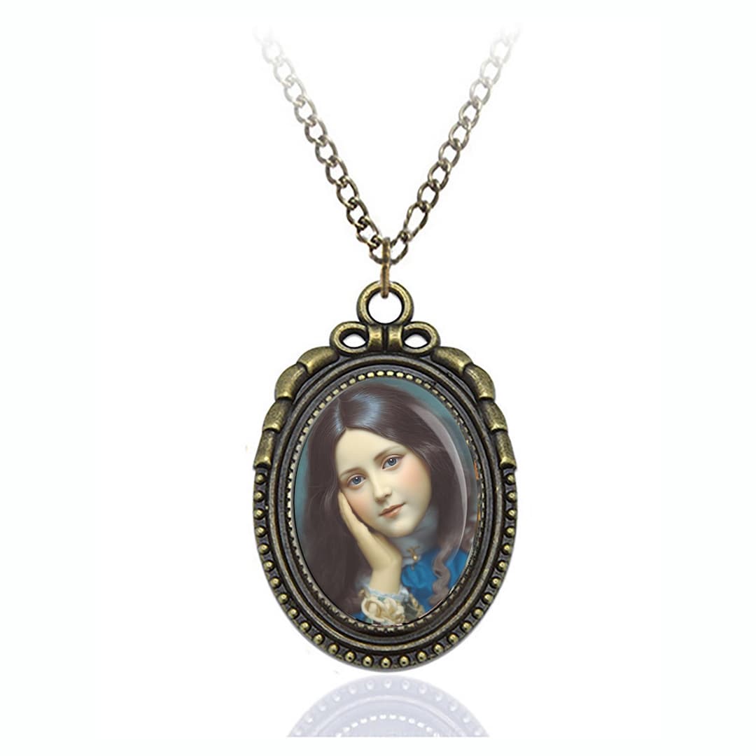 St. Therese of Lisieux Catholic Saint Oval Bronze Necklace Pendant - Etsy