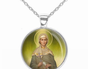St. Phoebe Necklace Medal Pendant Patron Saint