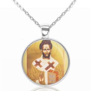 St. Lazarus Necklace Medal Lazarus of Bethany Pendant Saint Lazare Patron