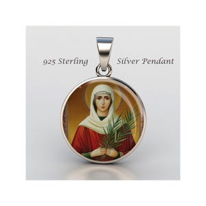 Saint Tatiana Of Rome Religious Devotional sterling silver 925 Christian Medal Patron