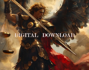 Saint Michael the Archangel Home  Painting DIGITAL DOWNLOAD
