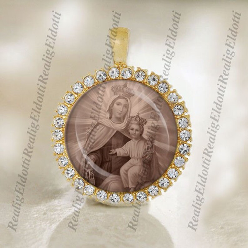 Our Lady of Mount Carmel Religious Christian Catholic Gold Medal ...