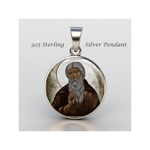 Saint Arsenius The Great Religious Devotional sterling silver 925 Christian Medal Patron