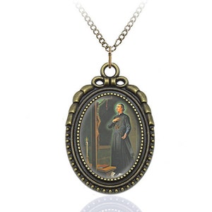 Collar de San Gaspar del Búfalo Medalla Católica de Bronce