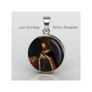 Saint Ferdinand III Of Castile Religious Devotional sterling silver 925 Christian Medal