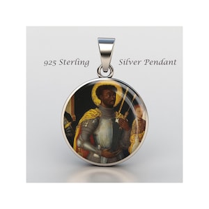 Saint Maurice Theban Legion Martyr Roman Soldier  sterling silver 925  Medal
