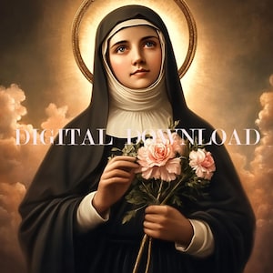 Saint Rita of Cascia Religious Art DIGITAL DOWNLOAD
