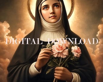 Pintura de Santa Rita de Casia (DESCARGA DIGITAL)