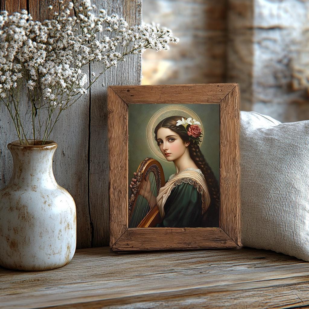 Saint Cecilia Painting DIGITAL DOWNLOAD - Etsy