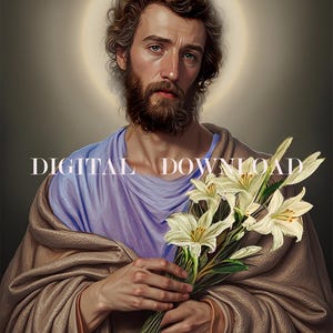 Saint Joseph Religious Art DIGITAL DOWNLOAD for Print