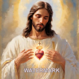 Jesucristo Sagrado Corazón Arte Religioso DESCARGA DIGITAL
