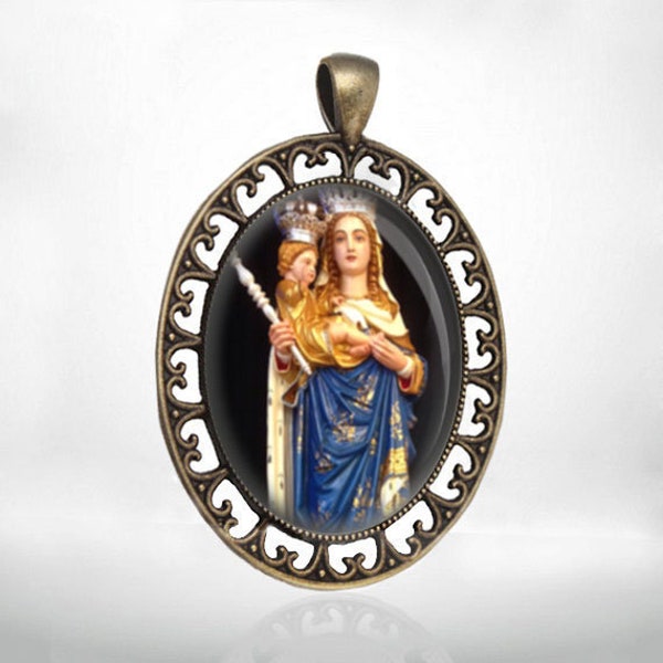 Our Lady of Aberdeen Catholic Christian Medal Large Bronze -