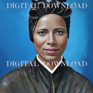 Saint Josephine Margaret Bakhita Catholic Print Art Oil Paint Style DIGITAL DOWNLOAD