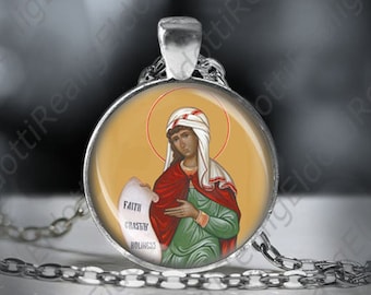 St. Susanna Catholic Necklace Christian Medal Pendant Patron Saint Religious Jewelry