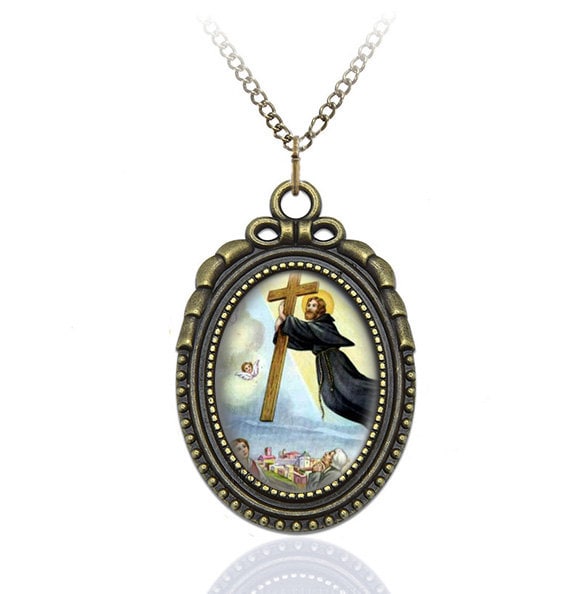 St. Joseph of Cupertino Religious Catholic Necklace Oval Medal
