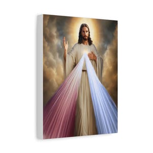 Jesus Divine Mercy Catholic Canvas Wall Art, Christian Decor