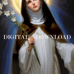 Selige Diana d'Andalo von Bolognes DIGITAL DOWNLOAD Religiöse Kunstdruck Christian
