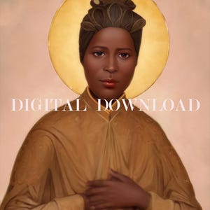 Saint Josephine Bakhita Religious Art DIGITAL DOWNLOAD Catholic Print