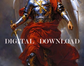 Saint Michael Archangel Home  Painting DIGITAL DOWNLOAD
