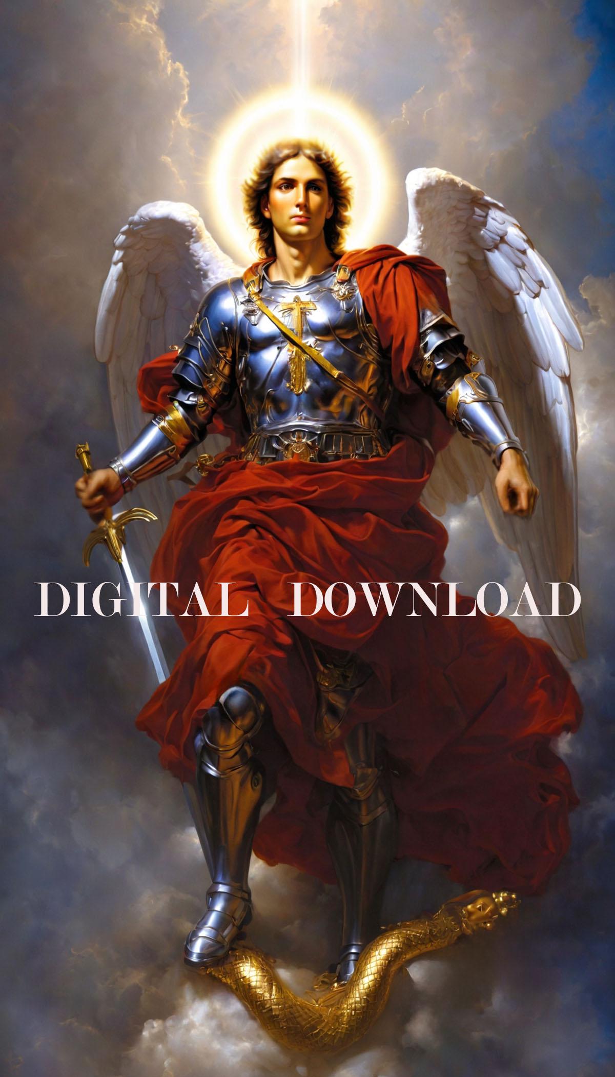 St Michael Archangel Art Catholic Home Decor (digital Download) - Etsy