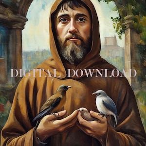 St. Francis of Assisi Religious Art DIGITAL DOWNLOAD Catholic Print
