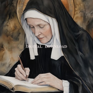 St Hildegard von Bingen Catholic Print Art DIGITAL DOWNLOAD