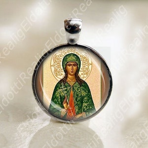 Medalla católica de Santa Julia de Cartago. Colgante con dije de Santa Julia de Córcega Joyería religiosa