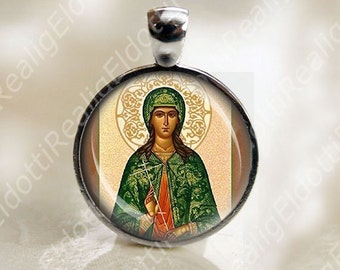 St. Julia of Carthage Catholic Medal. Pendant Charm Saint Julia of Corsica Religious Jewelry