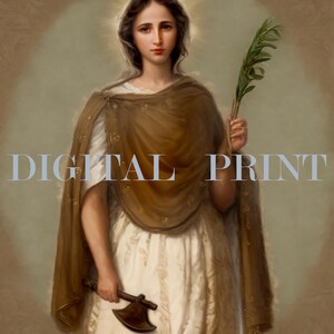 Saint Engratia Gracia Engracia DIGITAL DOWNLOAD Religious Art Print Christian Home Decor