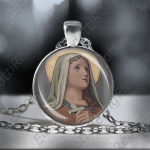 St. Lydwina Euphori Catholic Necklace Christian Medal Pendant Patron Saint Religious Jewelry