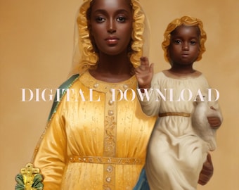 A Madona Negra de Oropa Virgem Maria DOWNLOAD DIGITAL Impressão de Arte Religiosa Cristã