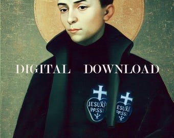 St. Gabriel of Our Lady of Sorrows Catholic Religious Art DIGITAL DOWNLOAD