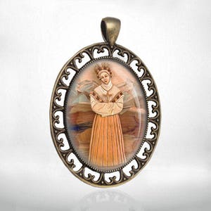 Medalla católica cristiana Virgen María Nuestra Señora de La Salette Colgante grande NUEVO