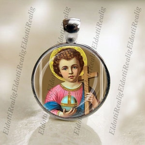 Child Jesus Holding the World Catholic Medal Pendant Religious Christian Jewelry