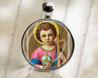 Child Jesus Holding the World Catholic Medal Pendant Religious Christian Jewelry