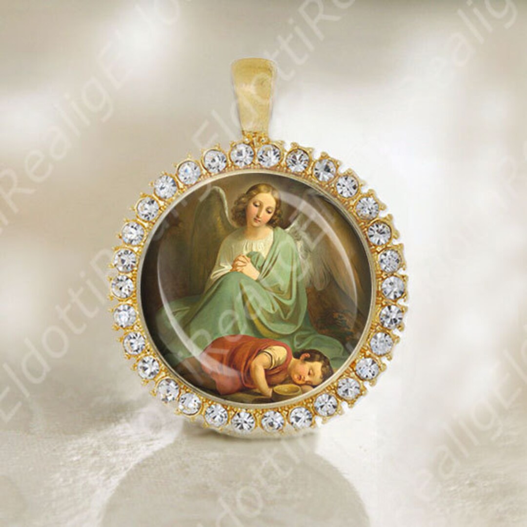 Acquista un portachiavi Angelo Custode 2,5 cm | Oggetti religiosi cattolici