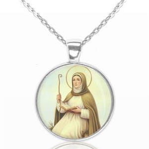 St Monica Patron Catholic Necklace. Religious Saint Medal Pendant