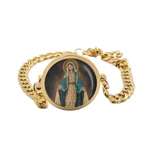 Our Lady Miraculous Mary Curb Bracelet
