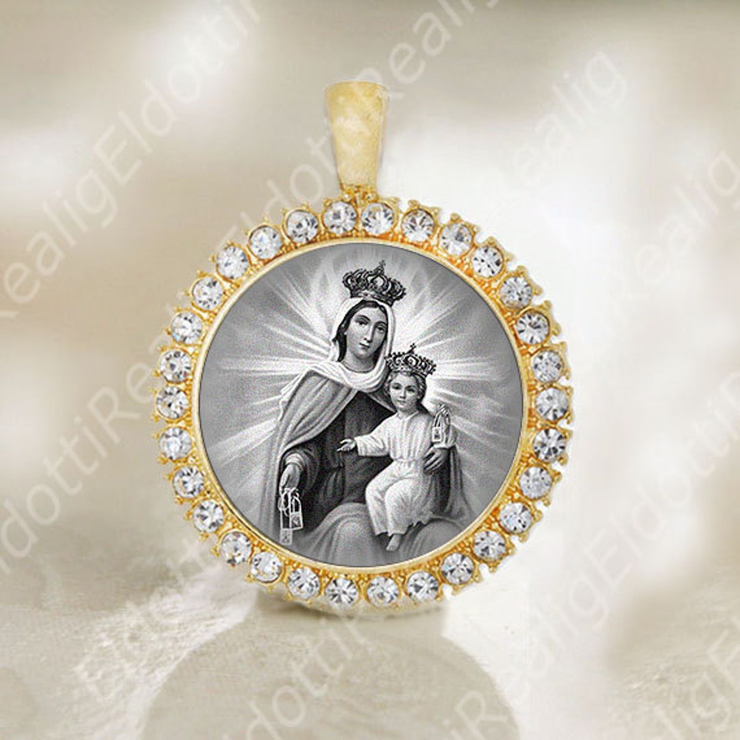 Our Lady of Mount Carmel Medal Catholic Maria Del Carmen Pendant ...